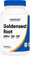 Worldwide 2 X Nutricost Goldenseal Root -- 600 mg - 120 Capsules