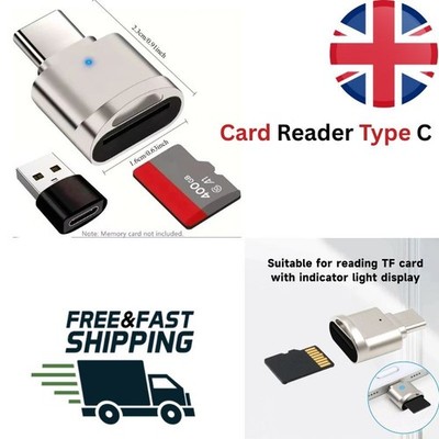 USB C auf Micro SD SDXC TF Kartenleser Typ C Adapter USB/TF/Micro SD OTG UK