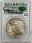1923 Peace Dollar PCGS MS63 OGH AND CAC Nice Eye Appeal