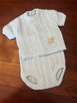 Vintage Renzo Italian Baby Blue Sweater Set