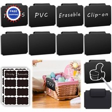 Basket Labels Clip On Storage Bins 27-Piece Erasable Plastic Kitchen Pantry