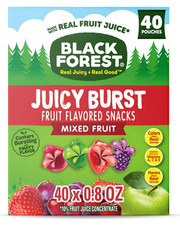 Black Forest Juicy Burst Fruit Flavored Snacks, Mixed Fruit, 0.8 oz, 40 Count