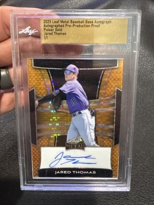 2025 Leaf Metal JARED THOMAS SLABBED Gold Pulsar AUTO PROOF SSP - #'d 1/1