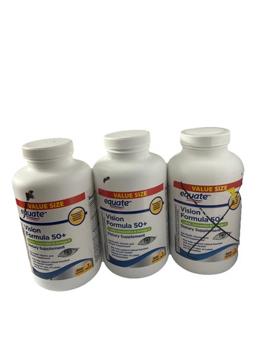 3X Equate Vision Formula 50+ (900 Weichgele) Nahrungsergänzungsmittel Omega 3 Ex 11/25