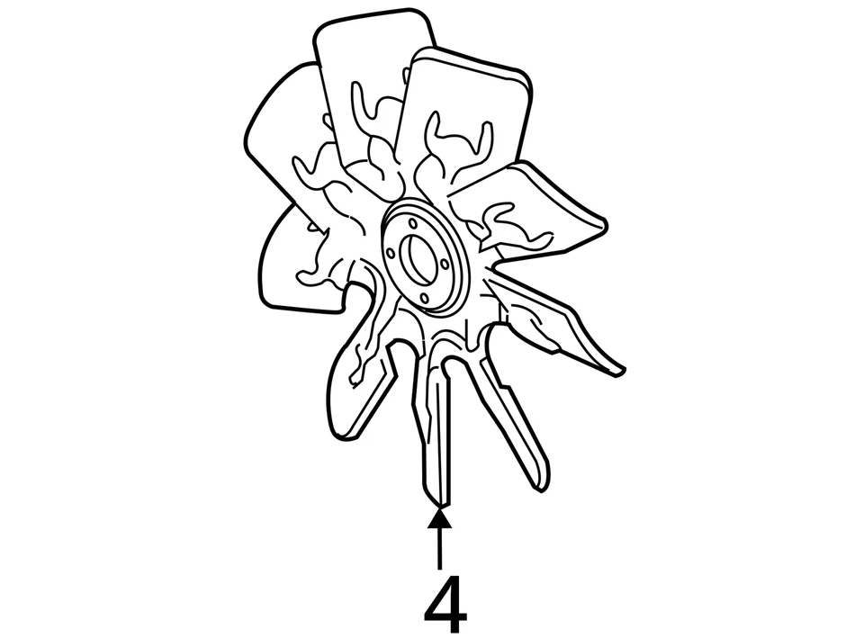 Hoja de ventilador de plástico compatible con 97-04 EXPEDITION 586946 Foto 4 de 4
