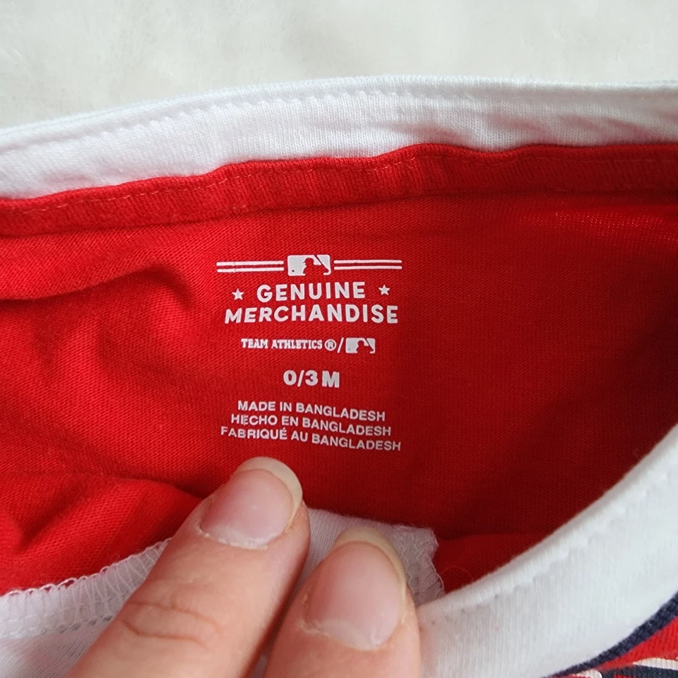 NWT MLB St. Louis Cardinals Newborn Baby Girls Romper Red Blue White Team  - Image 4 of 4
