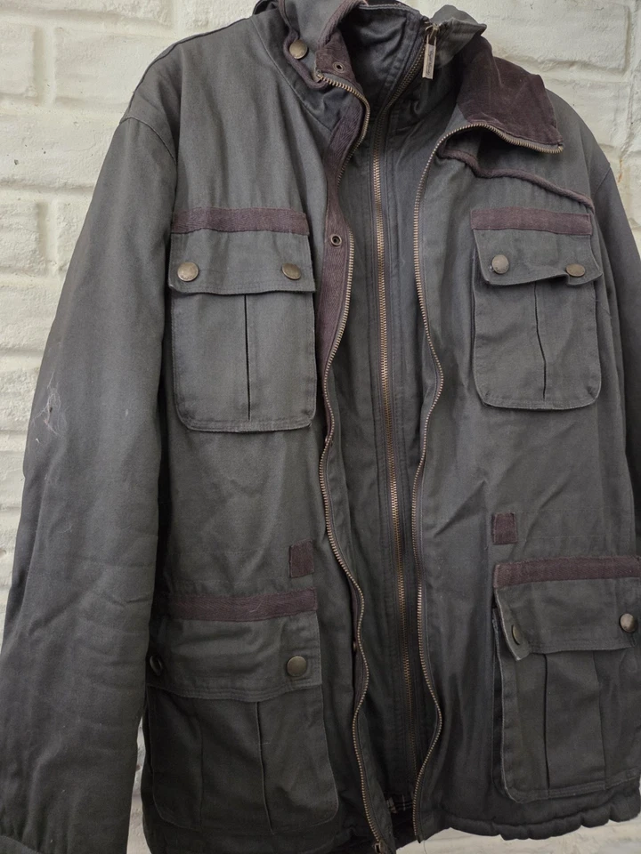 ENGLISH LAUNDRY RIDING TOURMASTER COAT PARKA LINED PLAID  Sz Medium  - Image 2 of 4