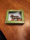 Schylling 2003 Vintage Tin Penny Toy Dog On Wheels Christmas Ornament-Rare Type