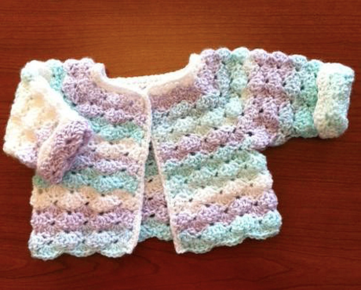 Crochet baby cardigan shop pattern uk