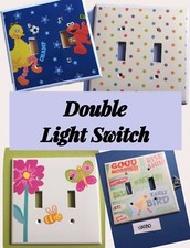 Double Light Switch Cover - Kids Room Living Room Man Cave Kitchen Unique OOAK