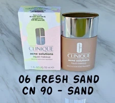 Clinique Acne Solutions Liquid Makeup - 06 Fresh Sand - CN 90 Sand - NEW In Box