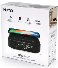 iHome TIMEBASE II Dual Charging Bluetooth Speaker Alarm Clock Wireless USB