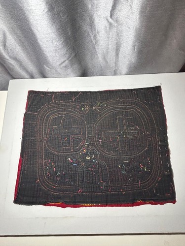 Vintage Panama KUNA MOLA bunt Doppel VOGEL Volkskunst handgenäht Textil - Bild 9 von 16