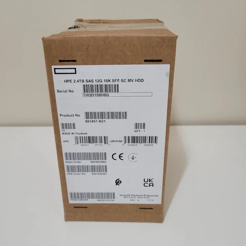 100 Available NEW 881457-B21 HPE 2.4TB SAS 12G 10K SC 512E G8-Gen10 Hard Drive