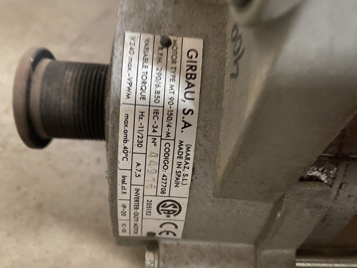 Continental Girbau Motor For EM055 Washer. Part # 509646 - Mt90