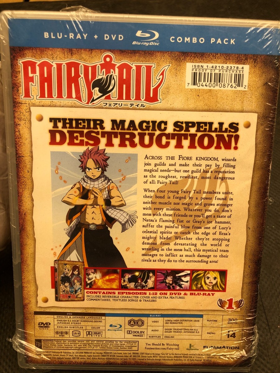 Fairy Tail: Part 1 (Blu-ray/DVD, 2011, 4-Disc Set) for sale online