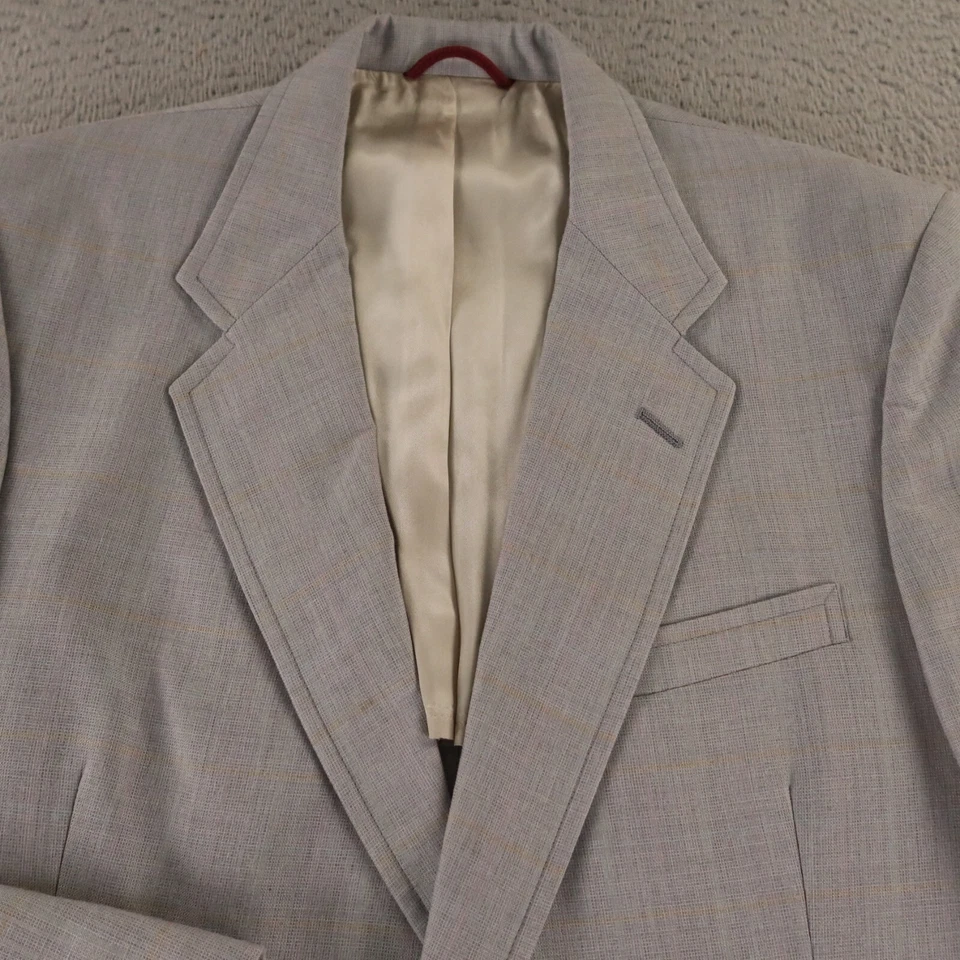 VTG Hopsack Jacket M Gray Patch Pockets Polyester Wool Jack Nicklaus Blazer 42R Foto 2 de 4