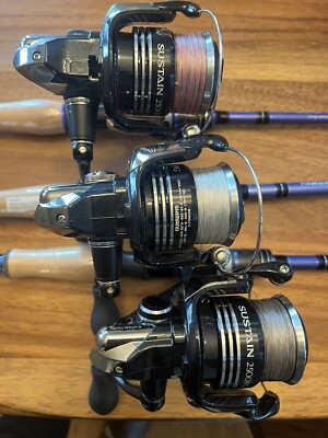 Shimano Sustain 2500FG + Powell Endurance Spinning Rod Reel Combos x3!