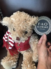 CHRISTMAS CLASSIC FUZZY TEDDY BEAR FAO SCHWARZ 2018 EDITION 12" PLUSH