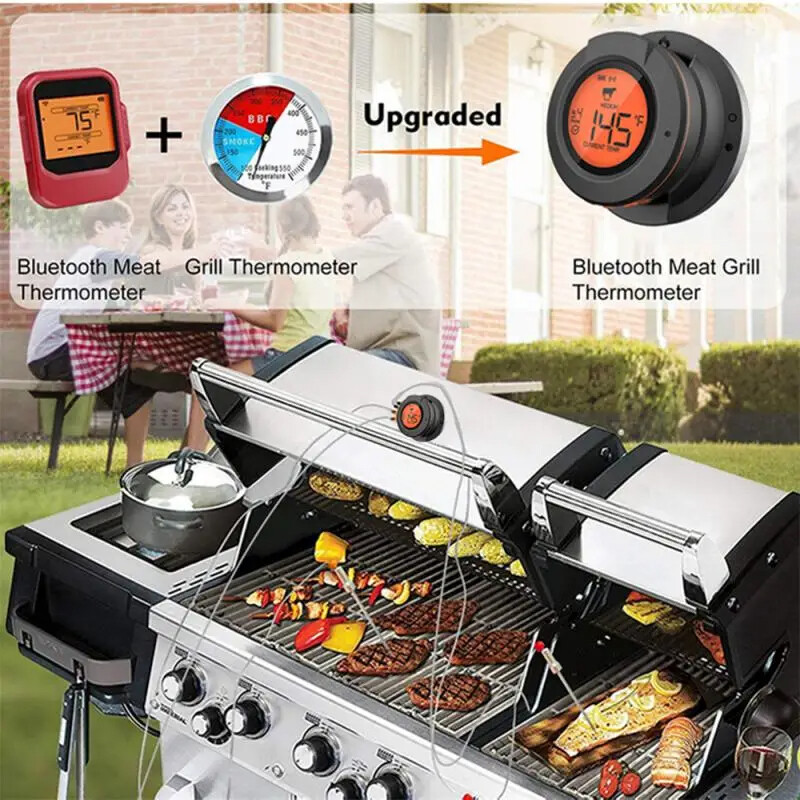 Wireless Meat Thermometer APP Bluetooth 50m Range BBQ Oven Food Grilling Probe — image 8
