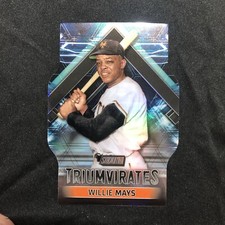 2023 Topps Stadium Club Willie Mays Triumvirates Black Foil /99