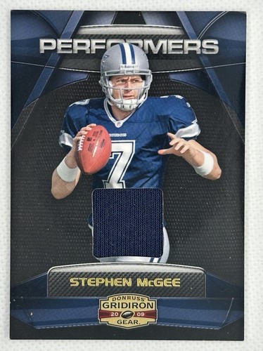 2009 Donruss Gridiron Gear - Performers Jerseys #32 STEPHEN MCGEE MEM, SN250
