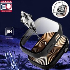 For Apple Watch Series 10 11 42mm 46mm Glass Screen Protector Hard PC Case Cover