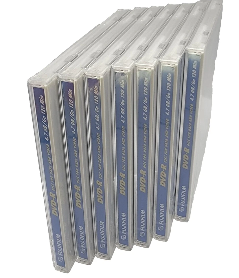 FujiFilm DVD-R Disc 4.7 GB/GO 120 min for Data Video Digital Recordable Lot of 7 - Image 2 of 4