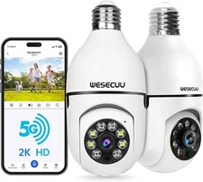 Cámara de seguridad con bombilla y visión nocturna con detección de movimiento