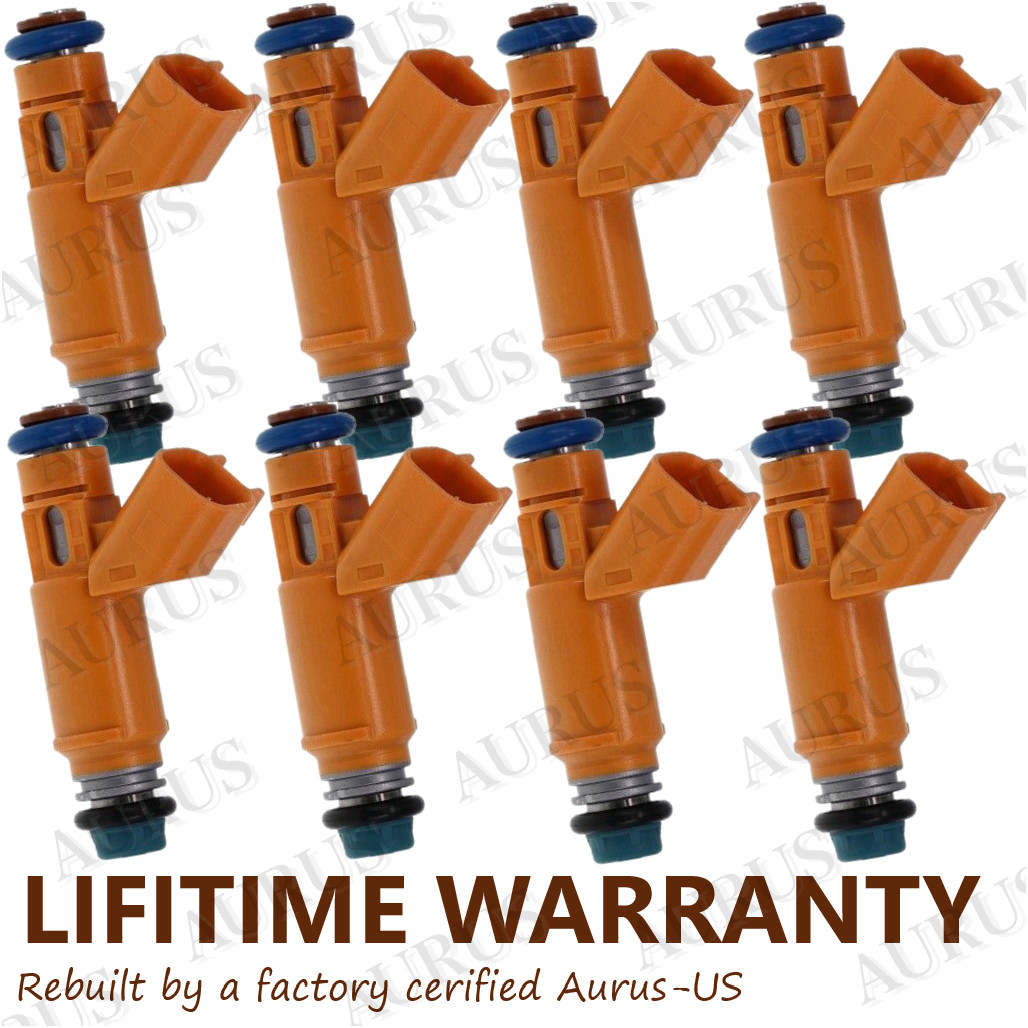 Ford OEM Set of 8 Fuel Injectors for 2003-2009 LR3 Range Rover Jaguar S-Type XK8 XJ8 2W93-AA