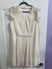 NWT Nice Asos Beaded Floral Short Sleeves Dress Womans Size 14