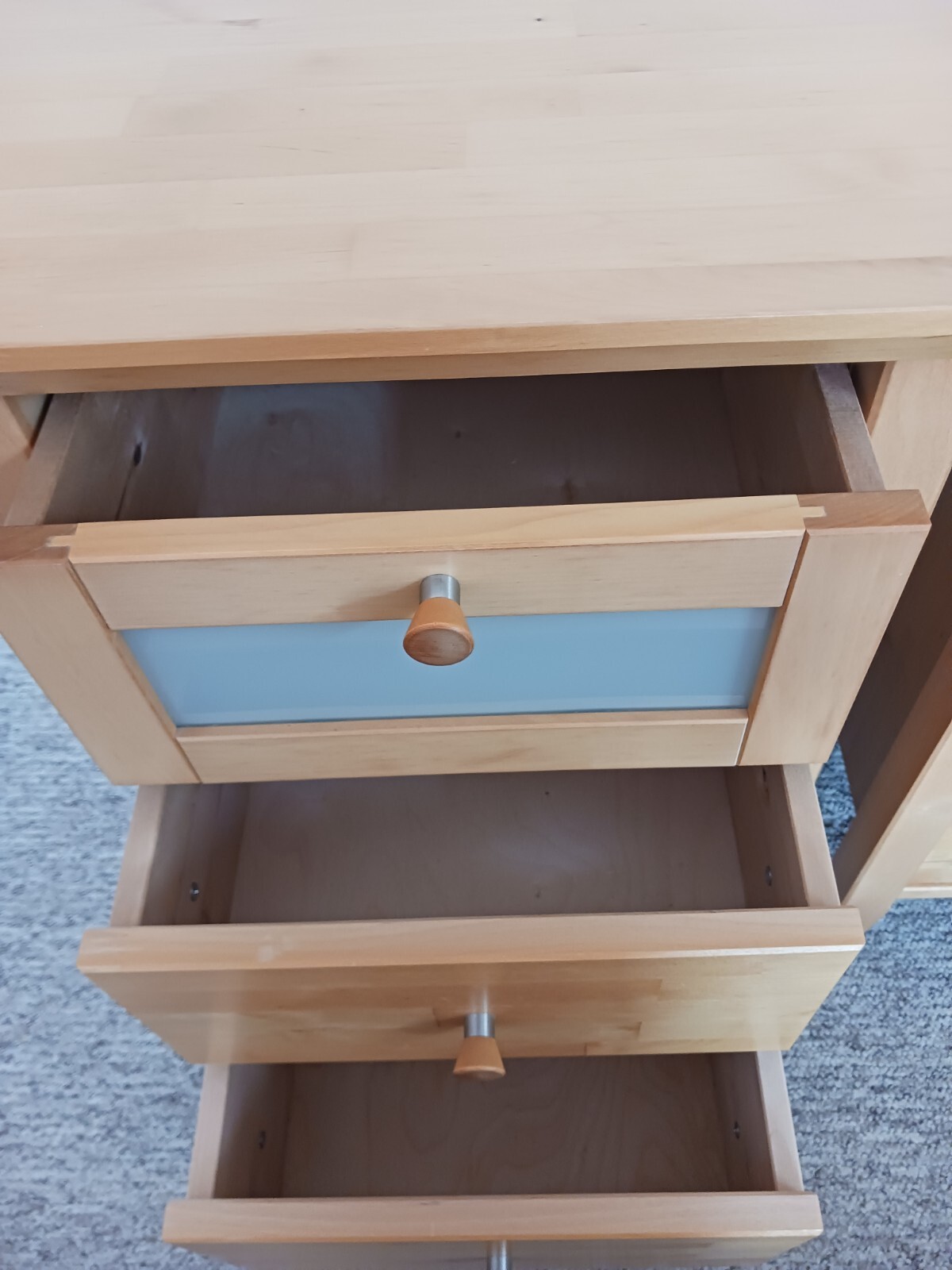 Pair John Lewis Bedside Tables 3 Drawer Wooden Exc Cond eBay