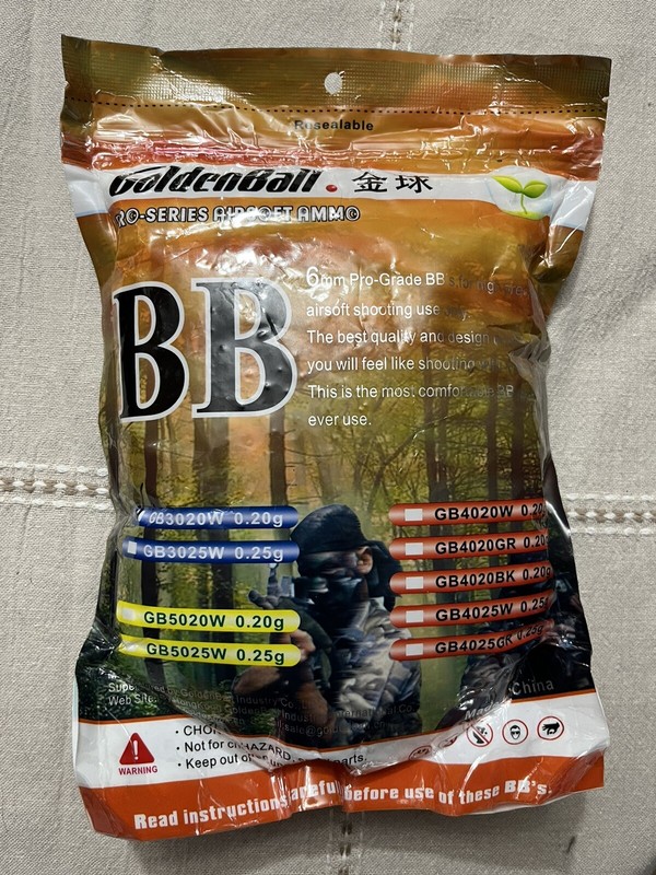 4000 Goldenball Pro-Series Airsoft Ammo BBs .20 Grams - 5.95mm Sealed New