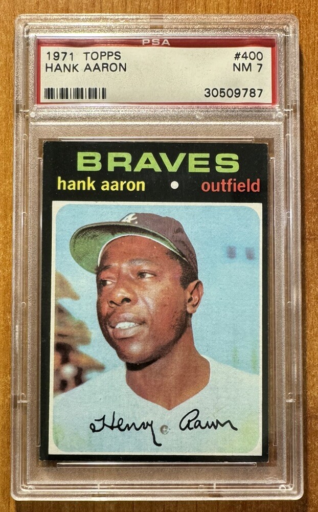 1971 Topps #400 HANK AARON PSA 7