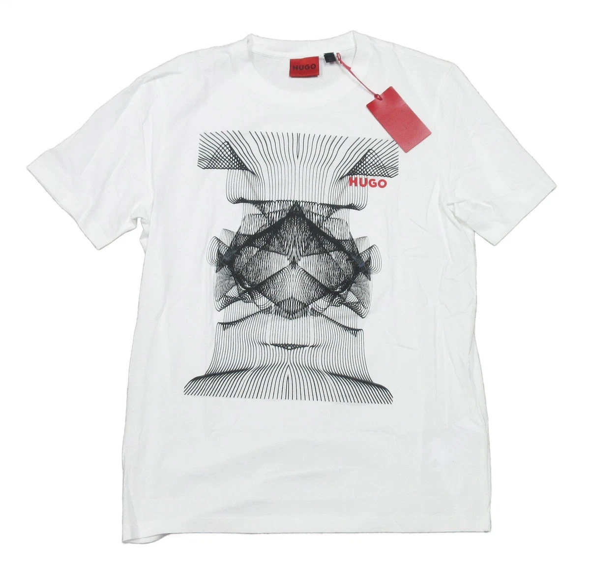 Hugo Boss Red Label Men s White Duokis Graphic Crew Neck Short Sleeve T Shirt