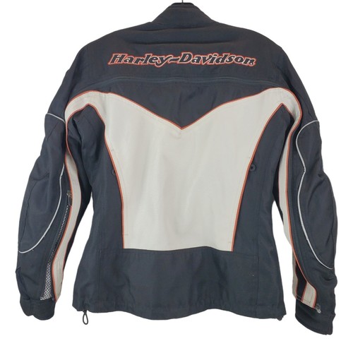 Chaqueta Harley Davidson Adulto Pequeña Negra Blanca Deletrear Motocicleta Motociclista Armadura - Imagen 12 de 15