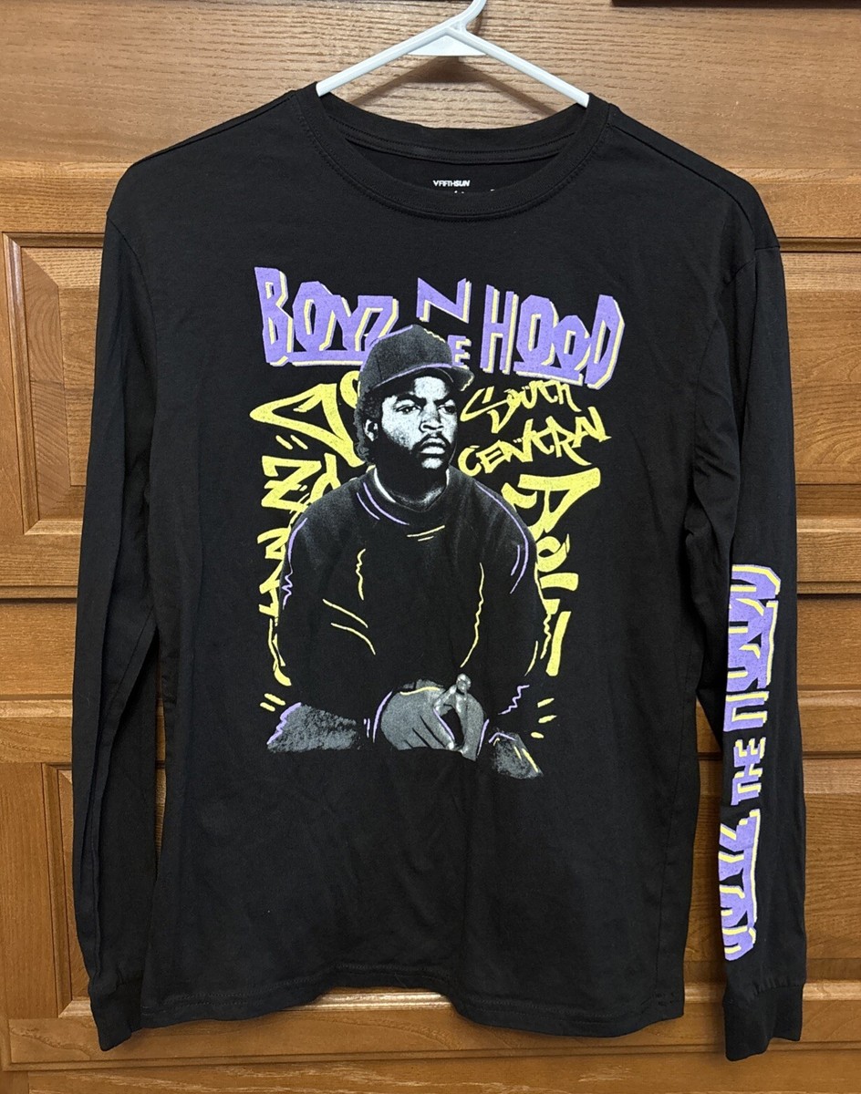 Boyz N the Hood T Shirt black L/S unisex Sz small graphic print Ice Cube  1919