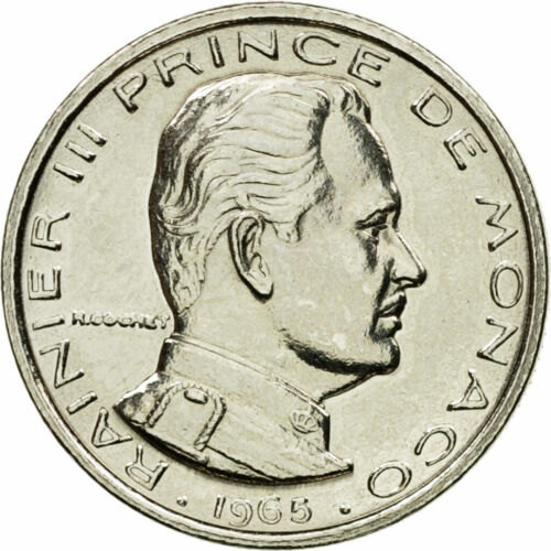[#493740] Münze, Monaco, Rainier III, 1/2 Franc, 1965, Paris, ESSAI, STGL, Nicke - Afbeelding 1 van 2