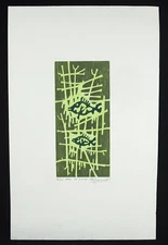 Richard Gall C1970 "In the Seaweed" Ex 86/100 Lithograph Fish Seaweed