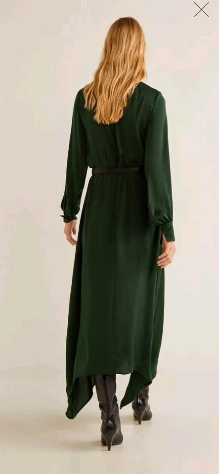 Vestido MANGO Traje Verde Talla L Foto 2 de 4