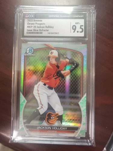 2023 Bowman Chrome Prospects Lunar Glow Refractor Jackson Holliday CGC 9.5