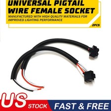 Extension Wire Pigtail Female P A 9003 H4 Two Harness Head Light Bulb Plug Lamp