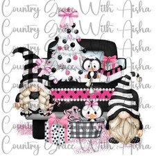 Sublimation Print Gnome Pink Christmas Ready Press Paper Ink Heat Transfer