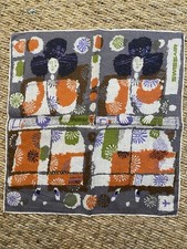 Swissair Vintage Handkerchief Mid Century Japanese Print
