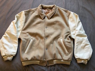 Collegium Los Angeles Varsity Jacket Light Brown/Tan Size Large
