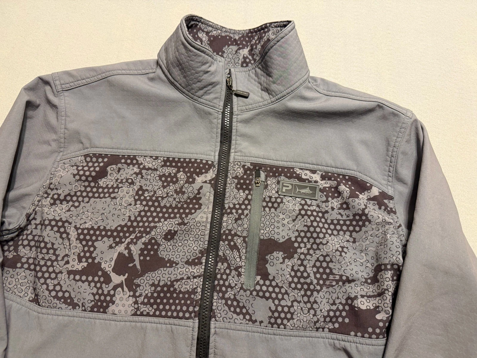 Pelagic L Insulator Soft Shell Hydro Repel Mens Full Zip Fishing Jacket Size