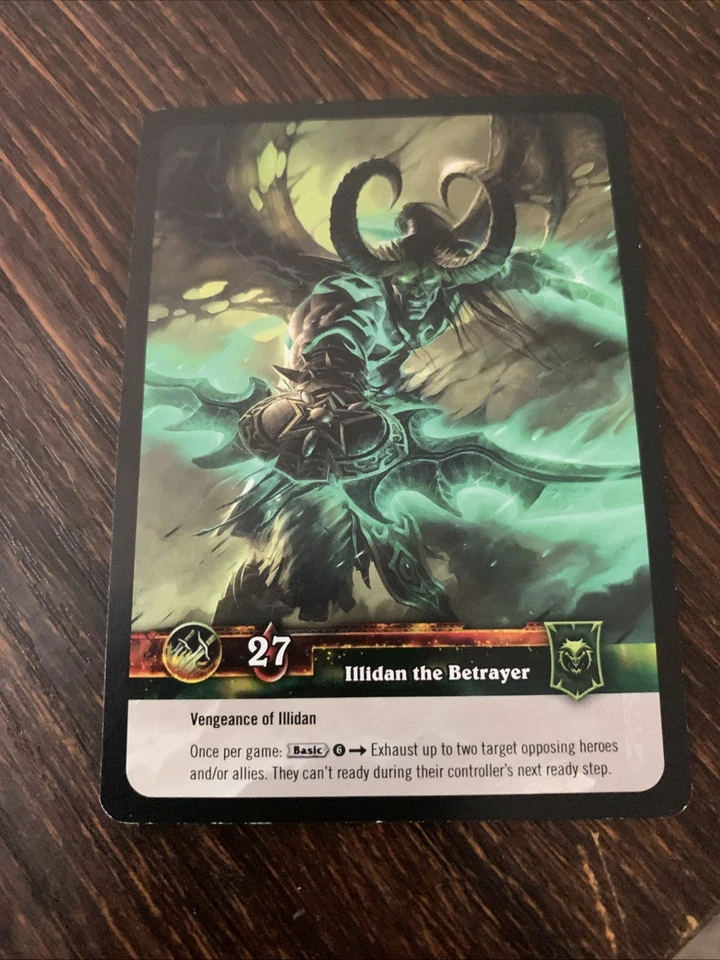 World of Warcraft TCG: Timewalkers Illidan the Betrayer Hero Card Foil WoW 23/30 - Image 2 of 2