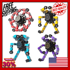 Transformable Fidget Spinners Toys 4 Pcs for Kids and Adults Stress Relief Senso