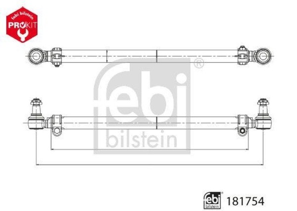 Febi Bilstein Spurstange Axialgelenk Lenkstange Prokit Vorderachse Links 181754-image