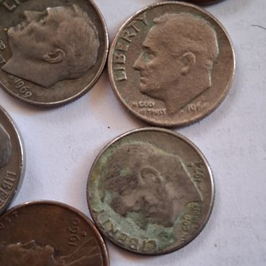 US Dimes Circulated Lot 1969, 1974, 1966 10C Coins Uncertified Mixed Years